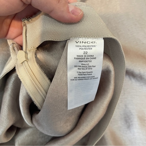 Vince Tan Oat Wide Leg Satin Professional Workwear Pant Women's Plus 22 - Picture 11 of 16